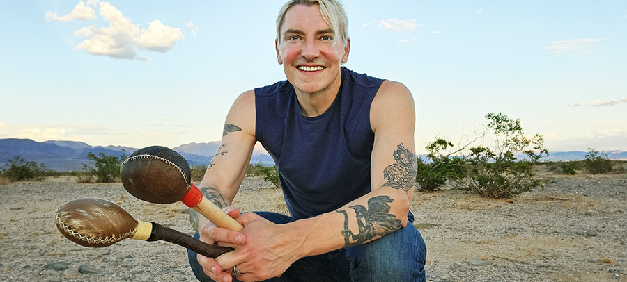 Scotch Wichmann doing shamanic healing in the desert